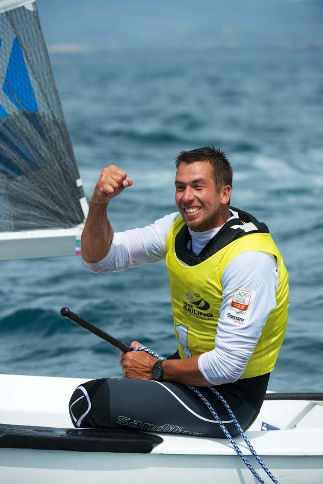 Pieter-Jan Postma, Finn medal race - 2014 ISAF Sailing World Cup Hyeres © Franck Socha
